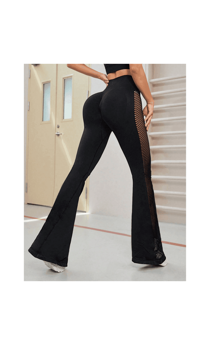 Fierce Mesh Flare Leggings - THE REAL REBELS
