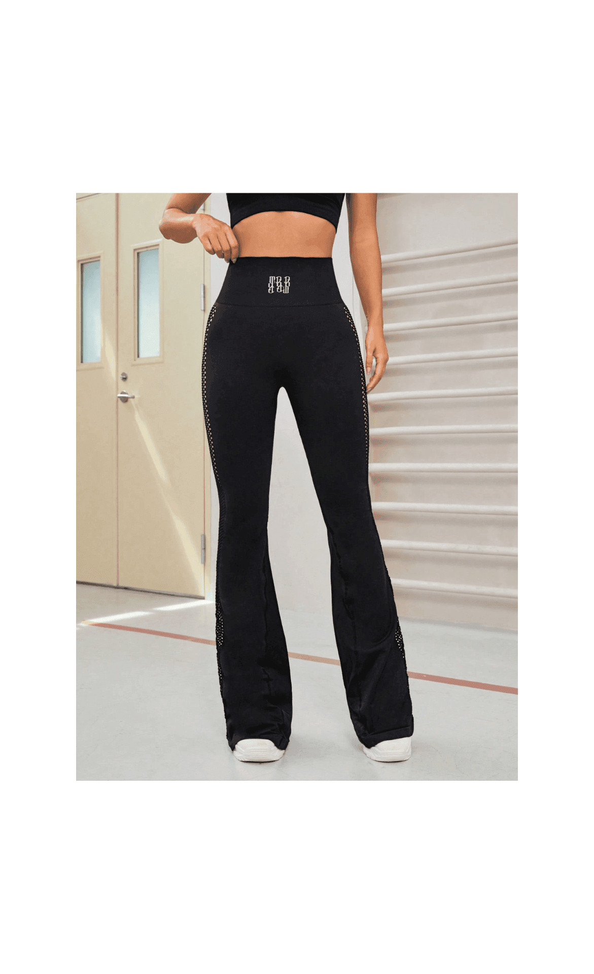 Fierce Mesh Flare Leggings - THE REAL REBELS